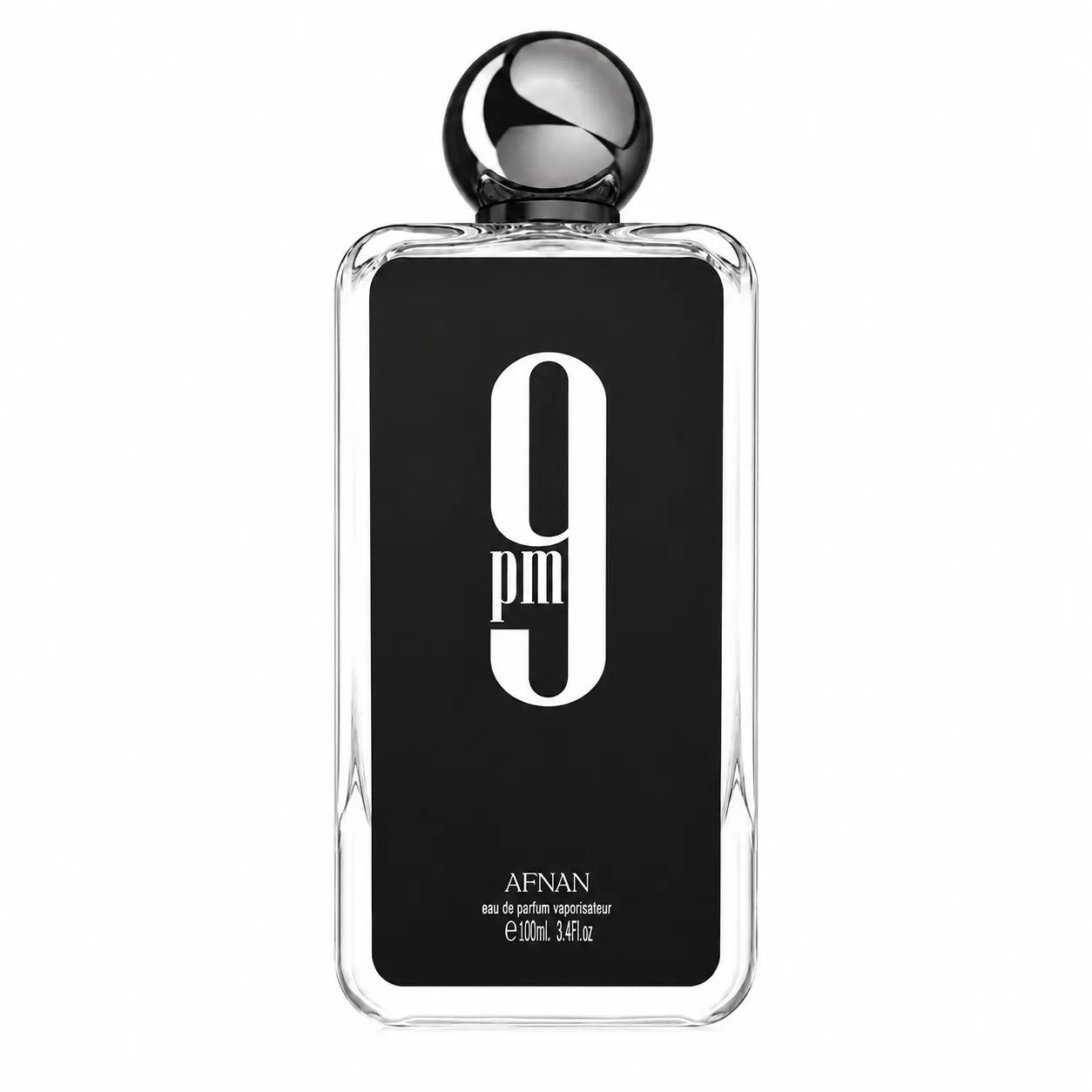 Afnan 9 PM Eau de Parfum for Men 100ml bottle with luxury black and gold packaging