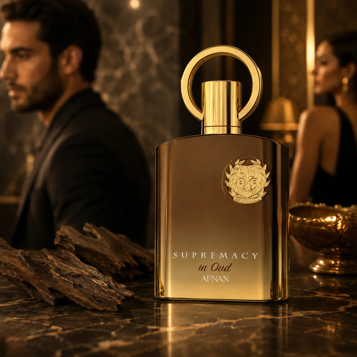 Afnan Supremacy In Oud lifestyle presentation
