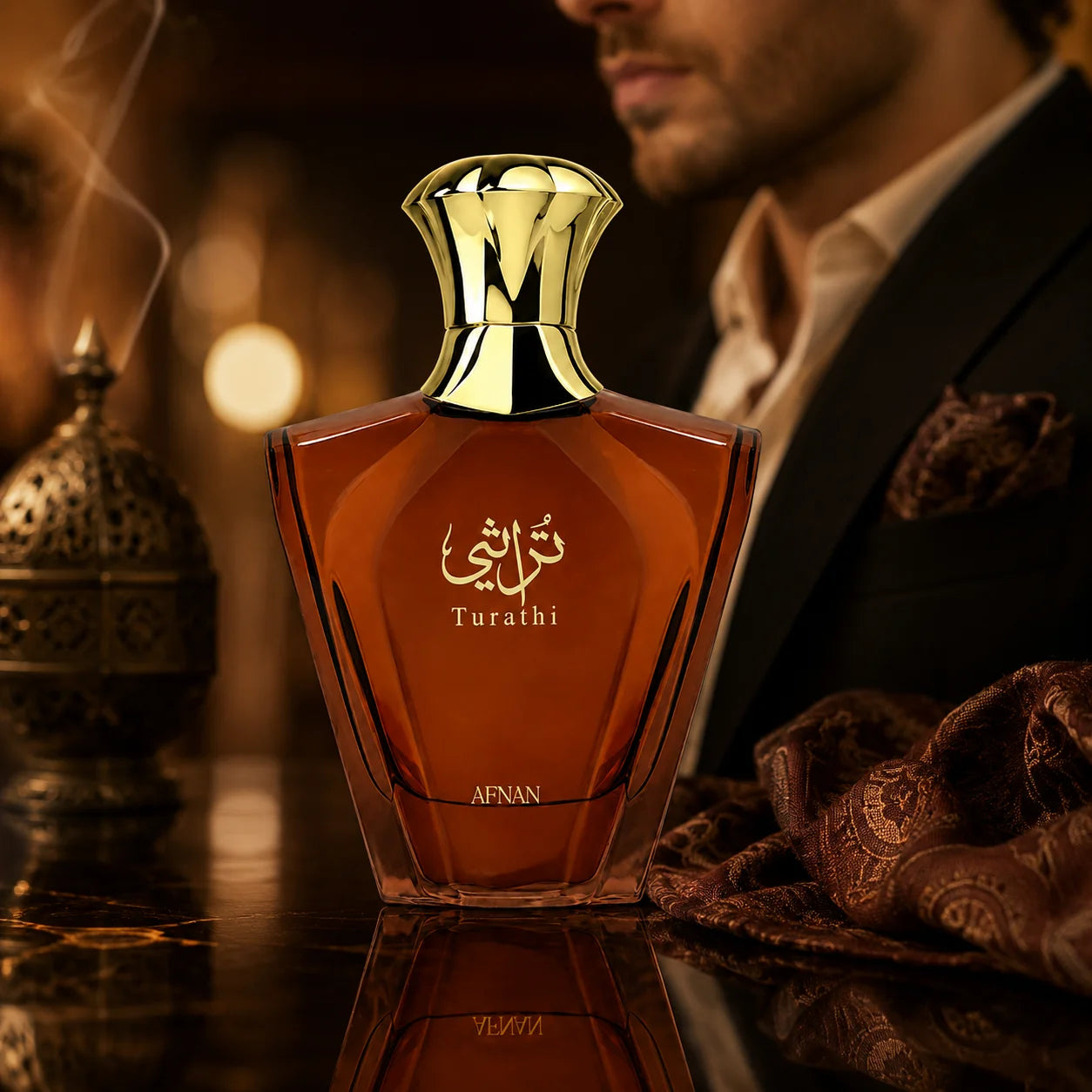 Afnan Turathi Brown Eau de Parfum lifestyle presentation